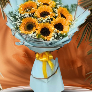 ramo de girasoles, flores de amistad, flores amarillas a domicilio, regalos de felicidad y optimismo