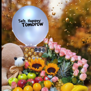 cajas de regalo premium, regalos con oso y flores, arreglos de frutas y rosas