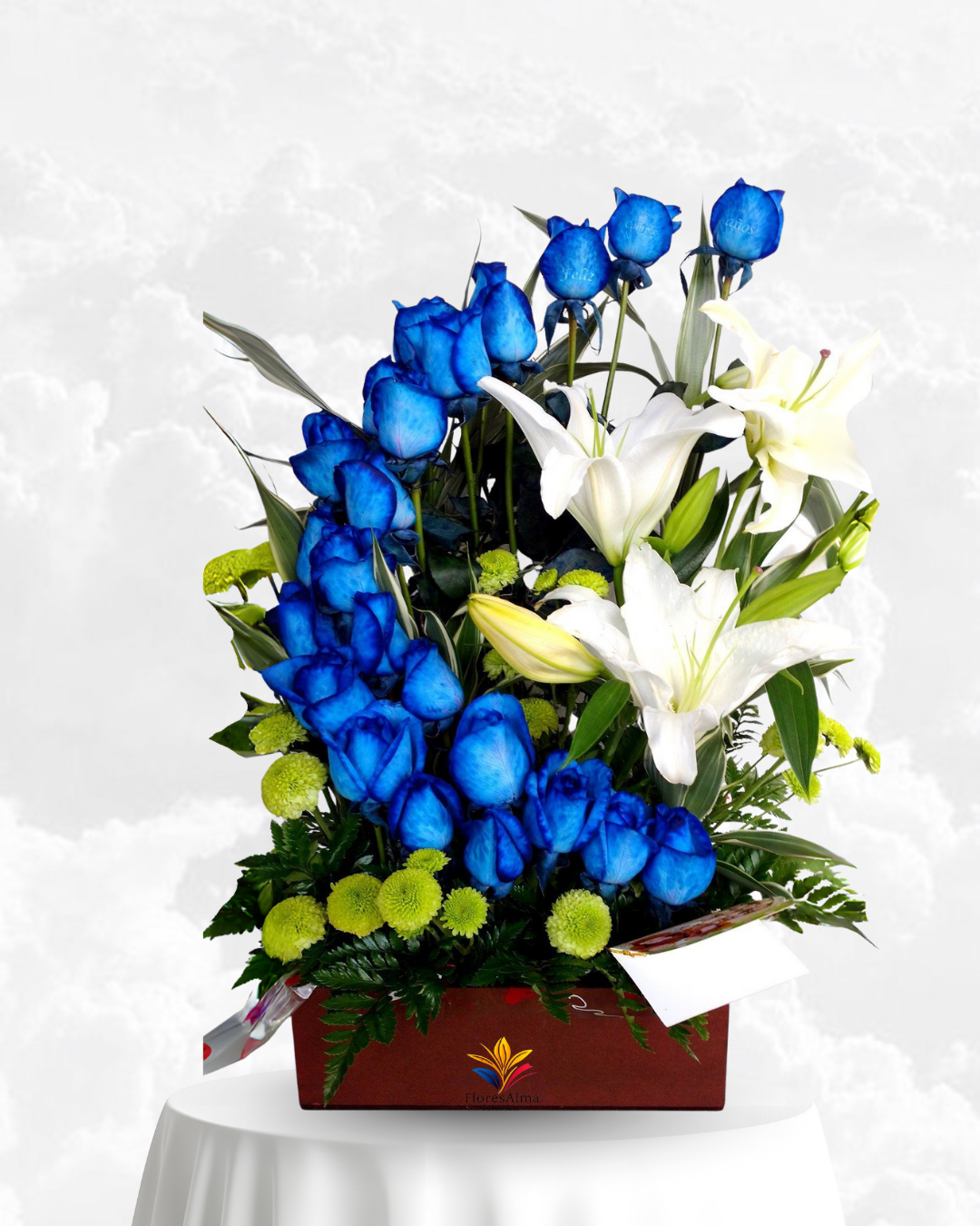 arreglos florales para condolencias, tributos para funeral coloridos, flores de recuerdo y admiración, arreglos fúnebres azul y blanco